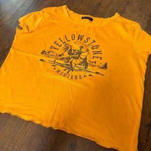 Yellowstone Montana Graphic Crop Top Ruby & Lace Western Tee